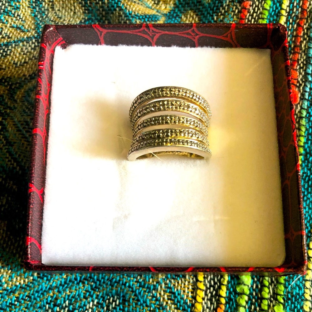 Gold pave ring - Size 5